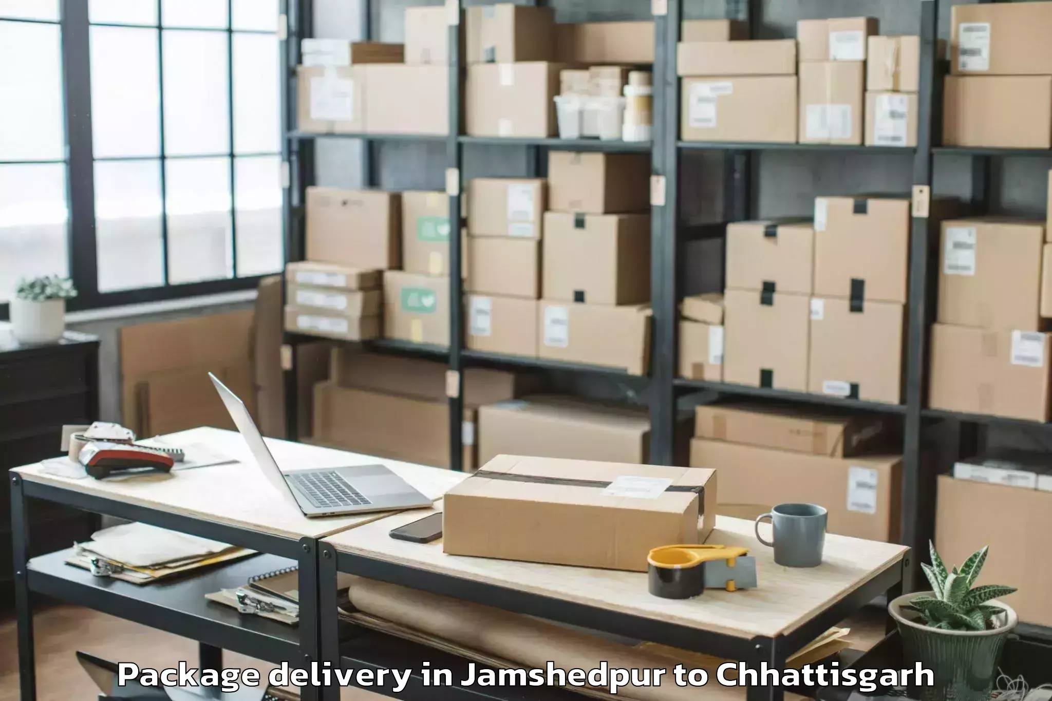 Hassle-Free Jamshedpur to Mats University Aarang Package Delivery